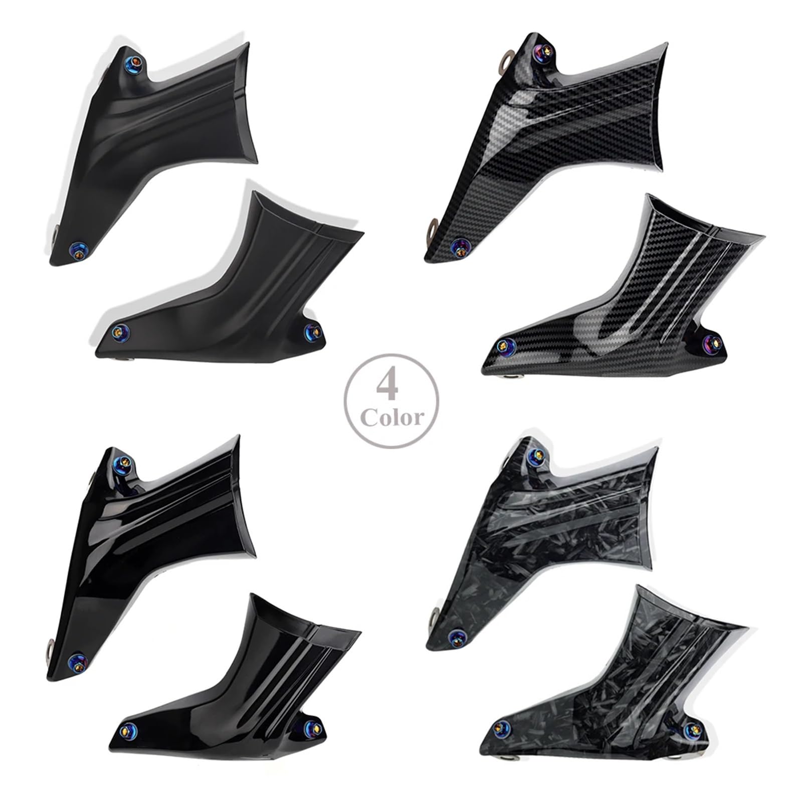 Motocicletta Aerodinamica Winglet Kit Per Triumph Per Daytona Per Moto2 765 675 675R ABS Per Thruxton Per 1200R 1200RS Moto Pinza Freno Condotto Raffreddamento Ad Aria(Style-1)