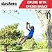 slackers 90 ft Eagle Series Zipline - Kids Zip line Kit with Safety Zipspring Brake System - Great Zipline Kit for Kids and Teens - Recommended Ages 7+