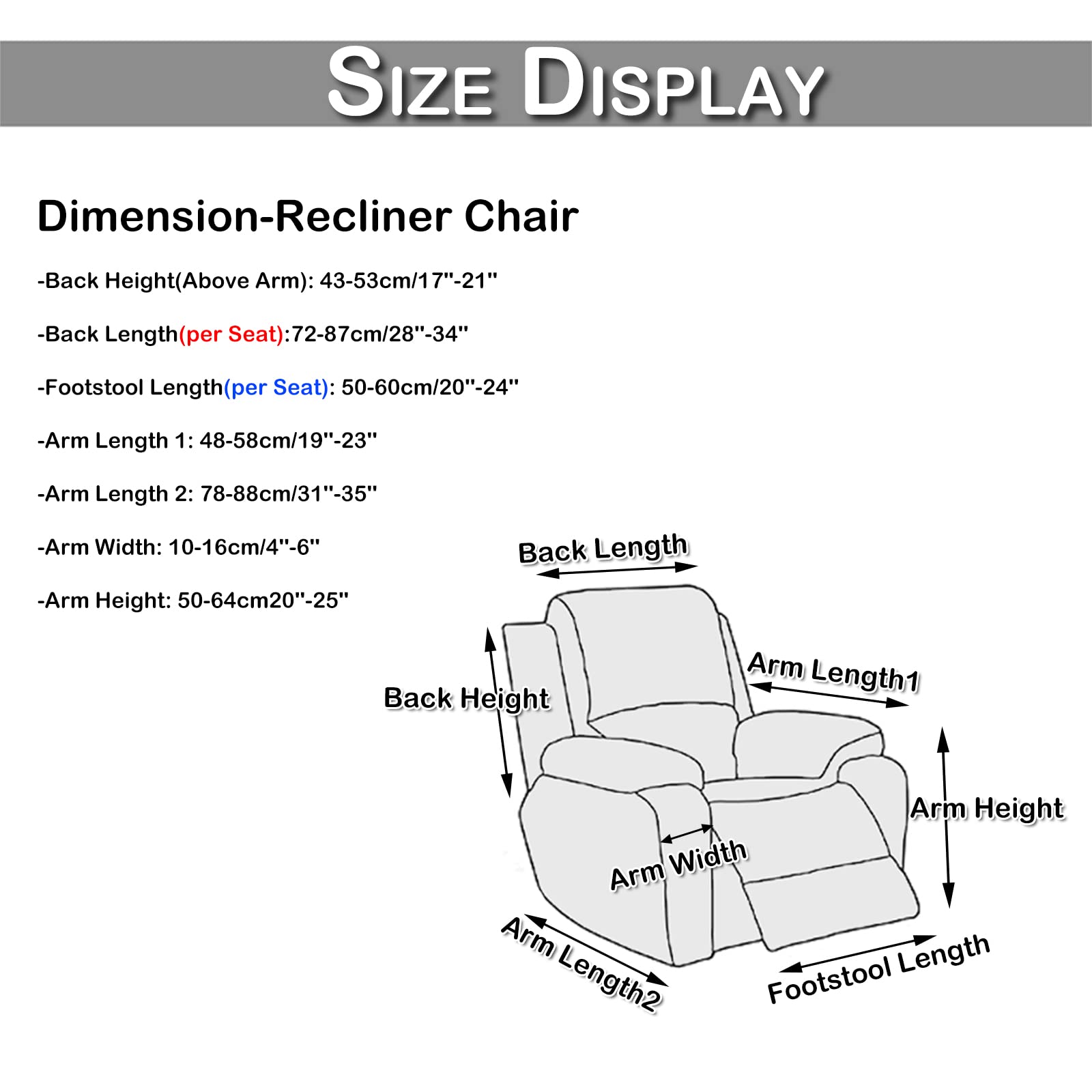 Sesselschoner 4-teilig - Stretch Bezug Für Relaxsessel