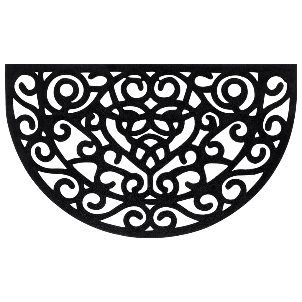 Zerbino semicircolare in gomma antiscivolo 45 x 75 cm con fori