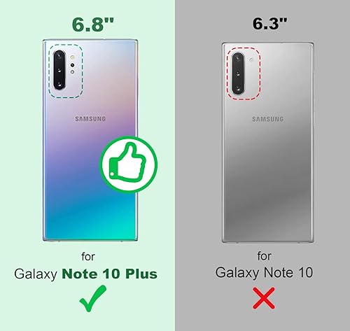 Miniatura 7 de Silverback Funda para Galaxy Note 10, funda con purpurina holográfica líquida con soporte, parachoques de diamantes de imitación con anillo delgado