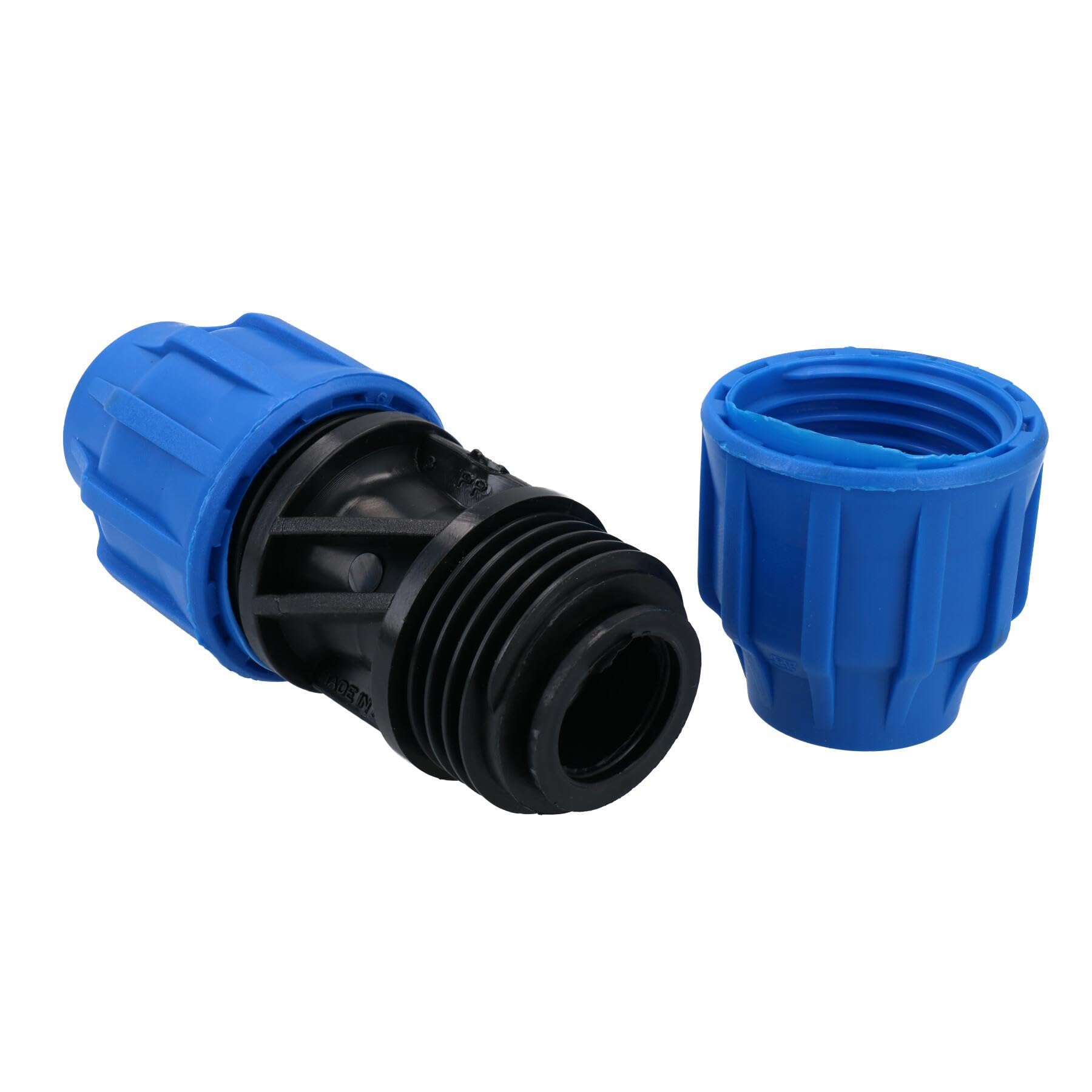 20 x 20 mm MDPE Conector de acoplamiento de compresión de tubo recto 10 unidades