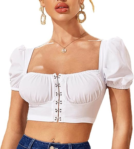 Crop bluse schulterfrei Clearance