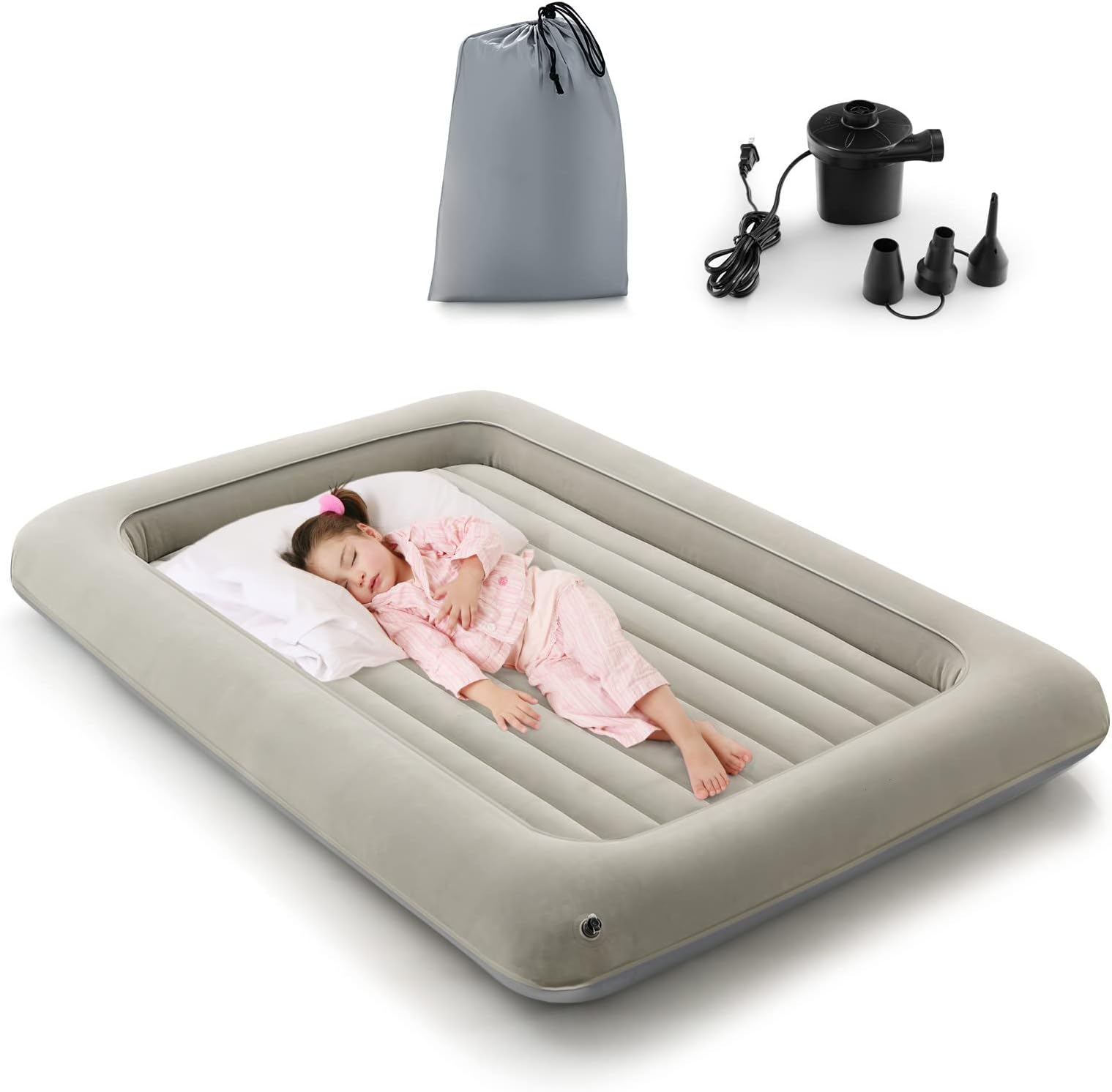 Trendi Kids Airbed with Bumper/Junior Airbed with Bumper/Inflatable bed with Airlock/Kids