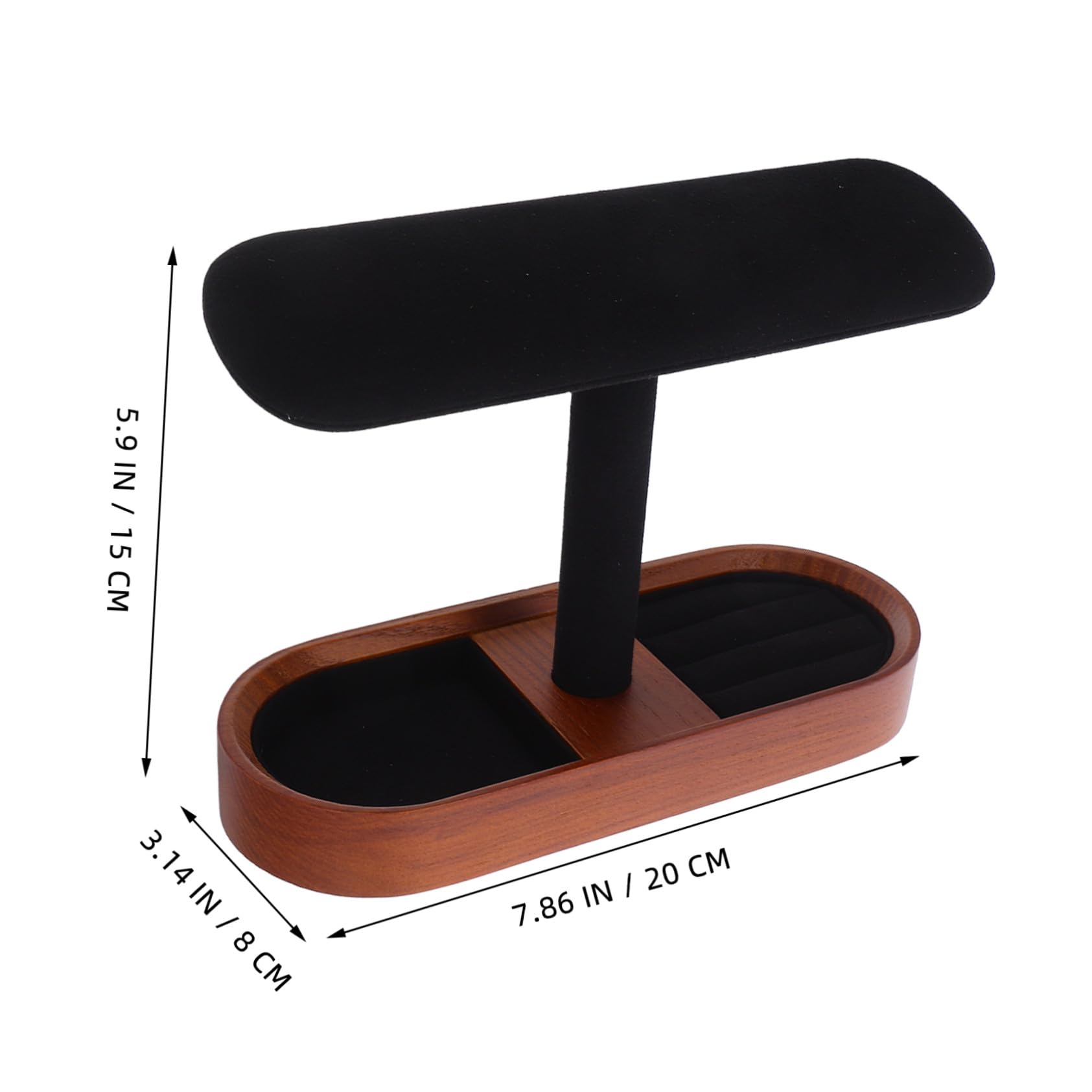 ULTECHNOVO Massiver Schmuckständer mit T-bar Design für Ringe und Armreifen Stabile Struktur und Filzbeschichtung für Ladentheke oder Vitrine