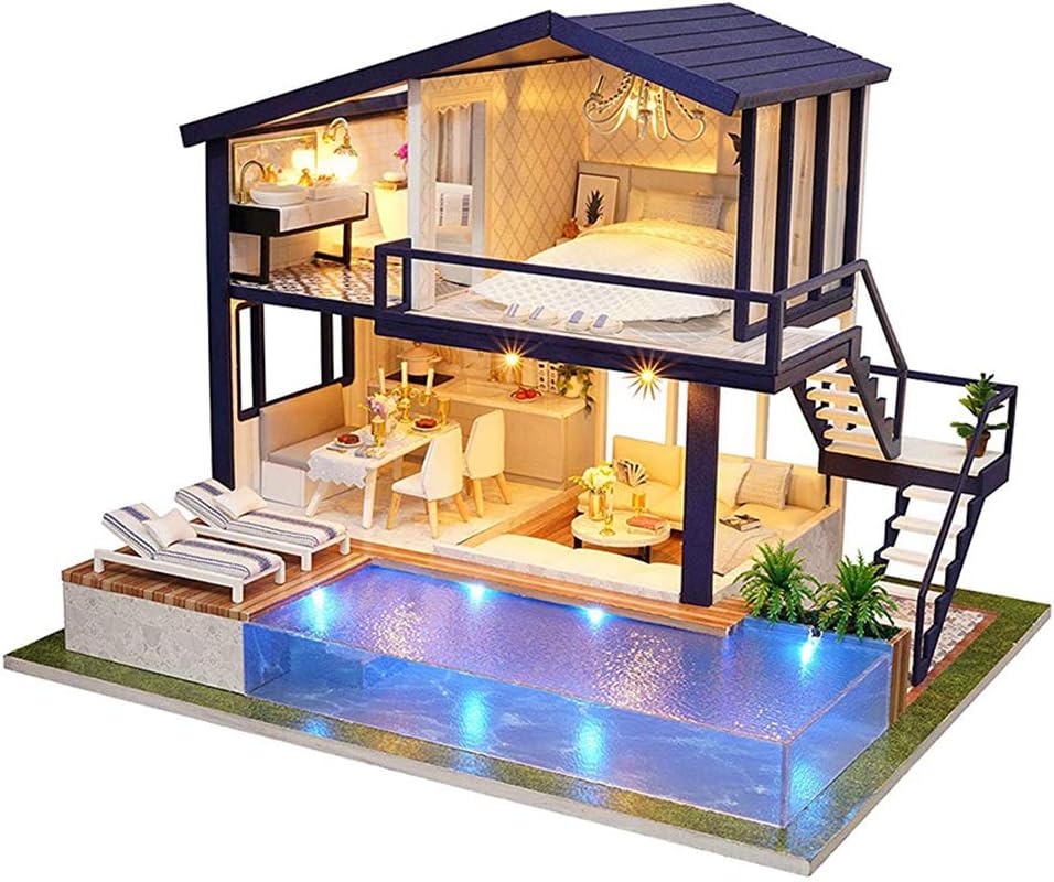 Xuendao DIY Doll House Toy Model, One Size