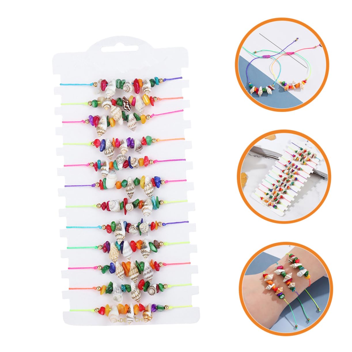 VALICLUD 48piezas Tobilleras De Marinas Para Mujer Joyería De Playa Bohemia Pulseras Ajustables y Ancladas Para Verano