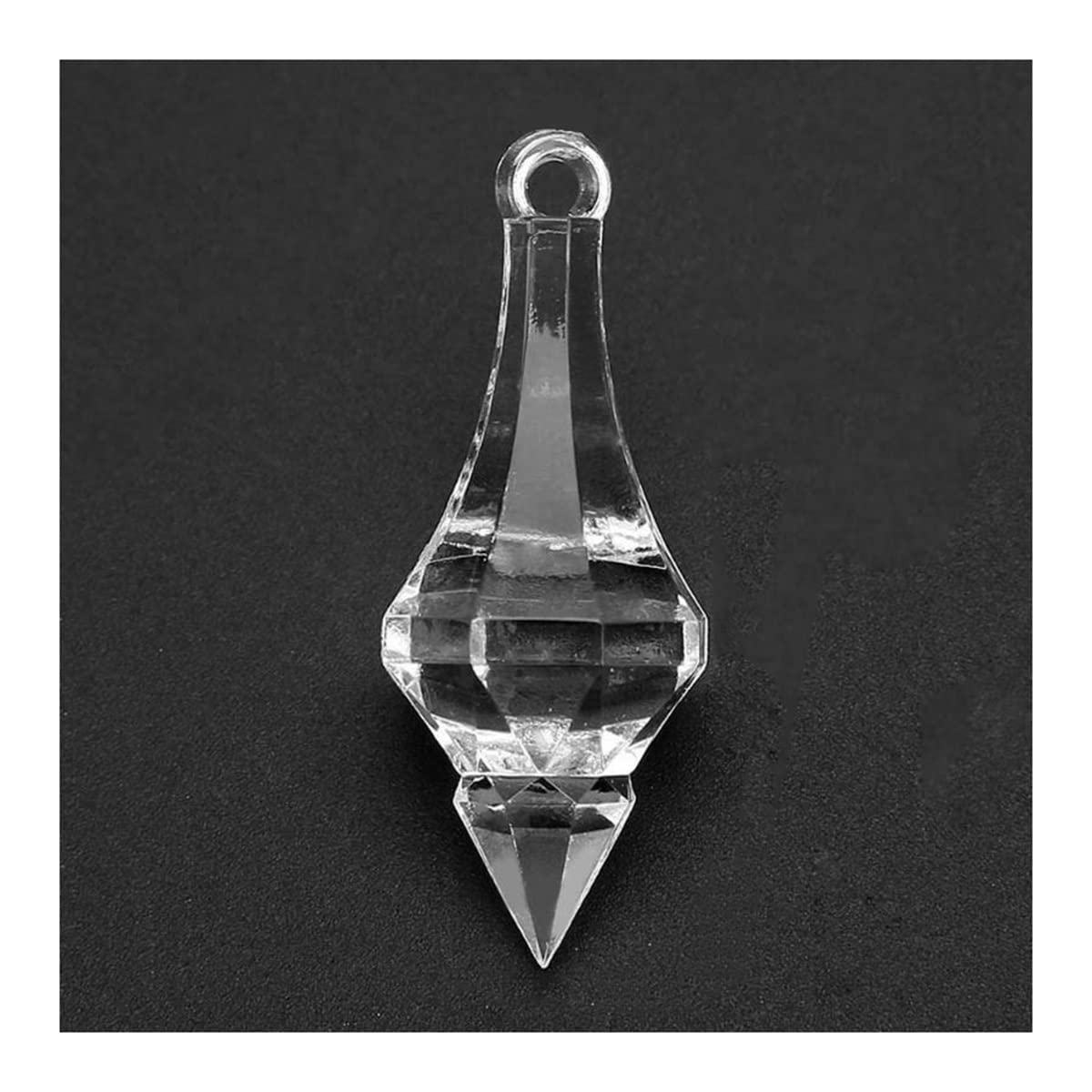Chandelier Crystal Prisms Pendants 3Pcs 18 * 46mm Acrylic Pointed Drop Hanging Pendant Chandelier Beads Home Party Craft Decoration Crystals Lighting Lamp Replacement Parts