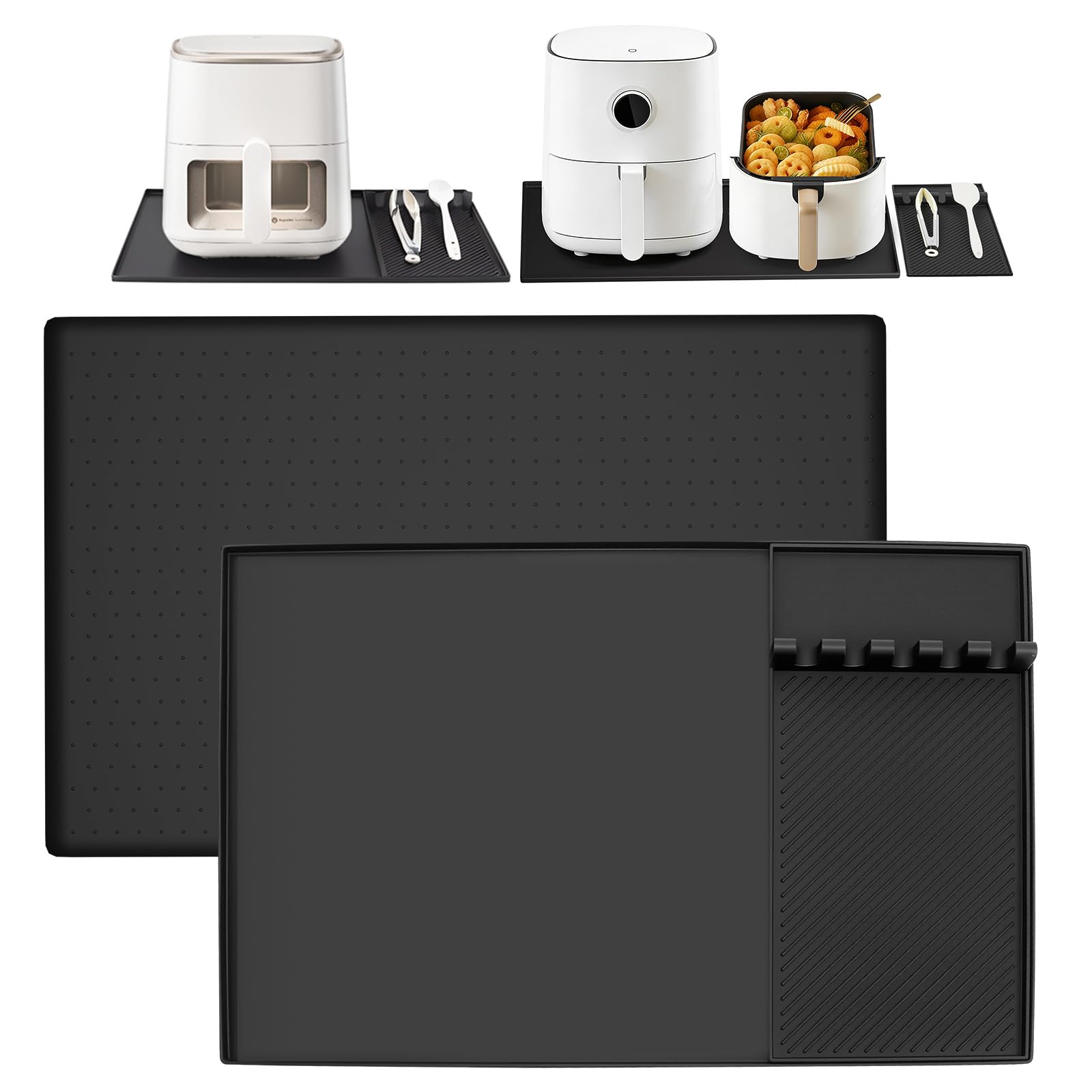 Silicone Heat Resistant Mat for Countertop, Air Fryer Protector Pad