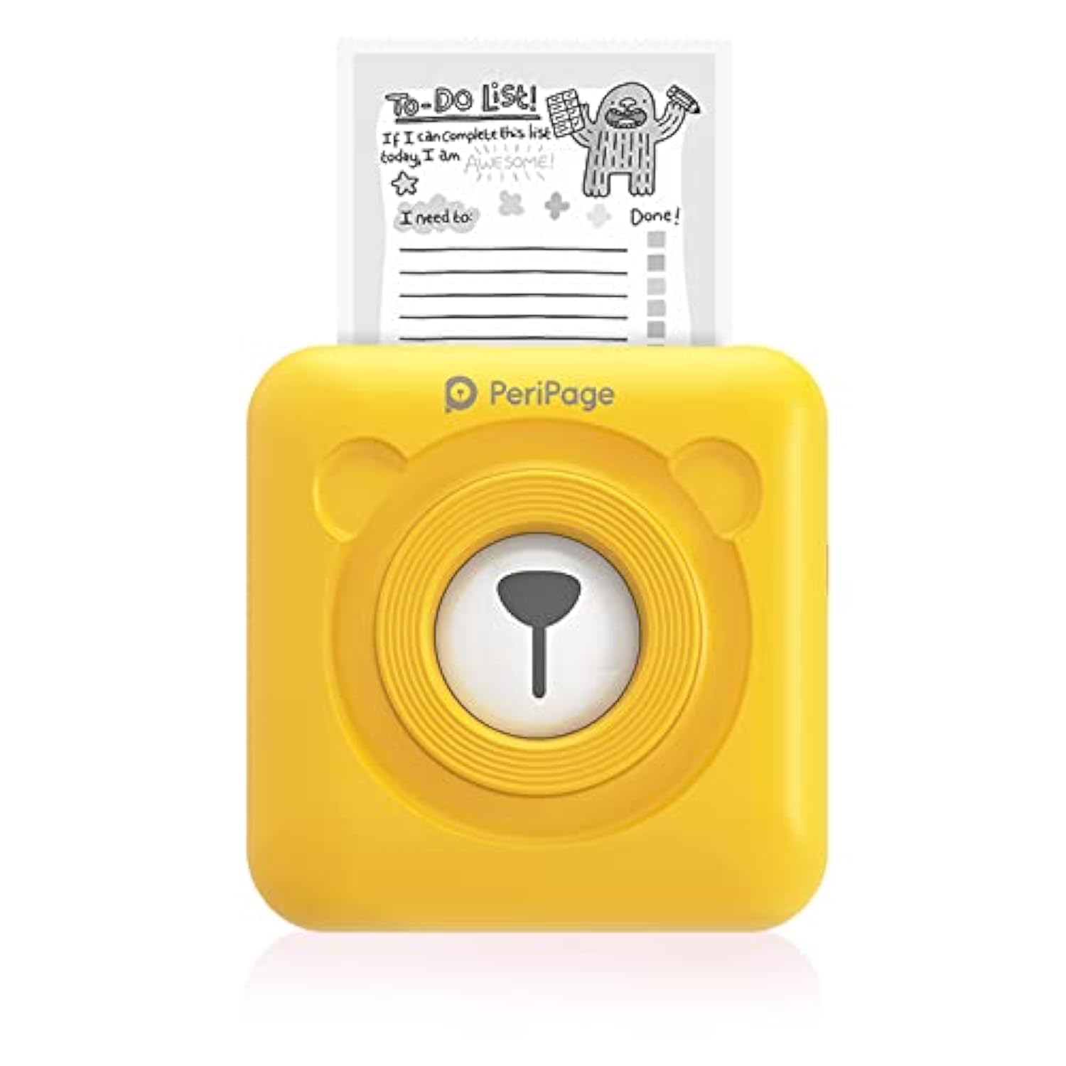 – PeriPage A6 203dpi Sticker Printer - Mini Thermal Printer, A6 Sticker Maker Machine, Portable Bluetooth Pocket Phone Printer for Anatomy Flashcards, Journal, Notes, Kids Gift, Receipts, Yellow