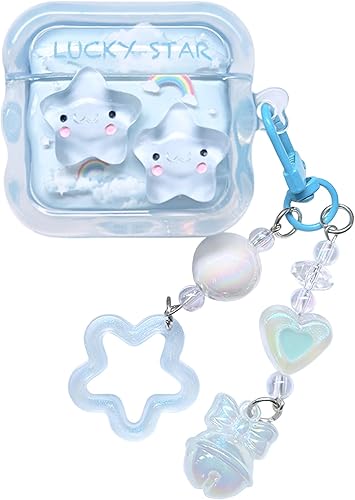 Miniatura 2 de Srddty Funda compatible con AirPods Pro 2, diseño ondulado, a prueba de golpes, para niñas y mujeres, con llavero diseñado para AirPods Pro de 2