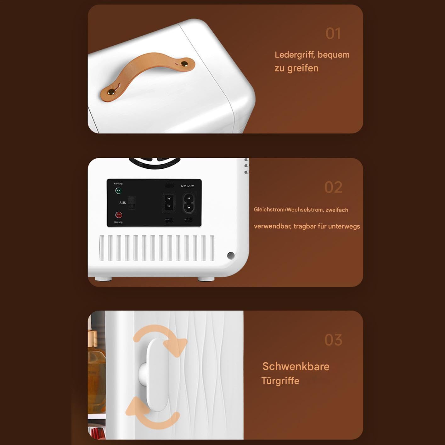 Frigo Portatile Frigorifero Elettrico Da 6L Per Camera