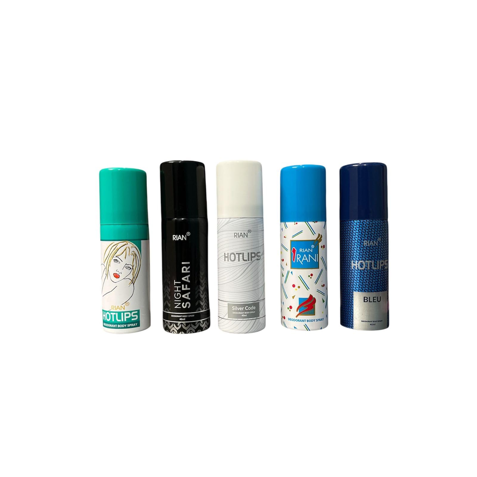 RIAN MINI DEODORANT BODY SPRAY 40ML(HOTLIPS,NIGHT SAFARI,IRANI,SILVER CODE,BLEU)-image-32