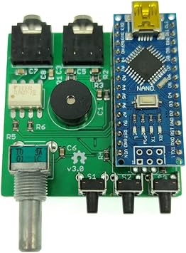 Open CW Keyer MK2 KIT with Metal Case CW Keyer MK2 KIT CW Speed Adjustable From 1 to 999 WPM(Assembled)