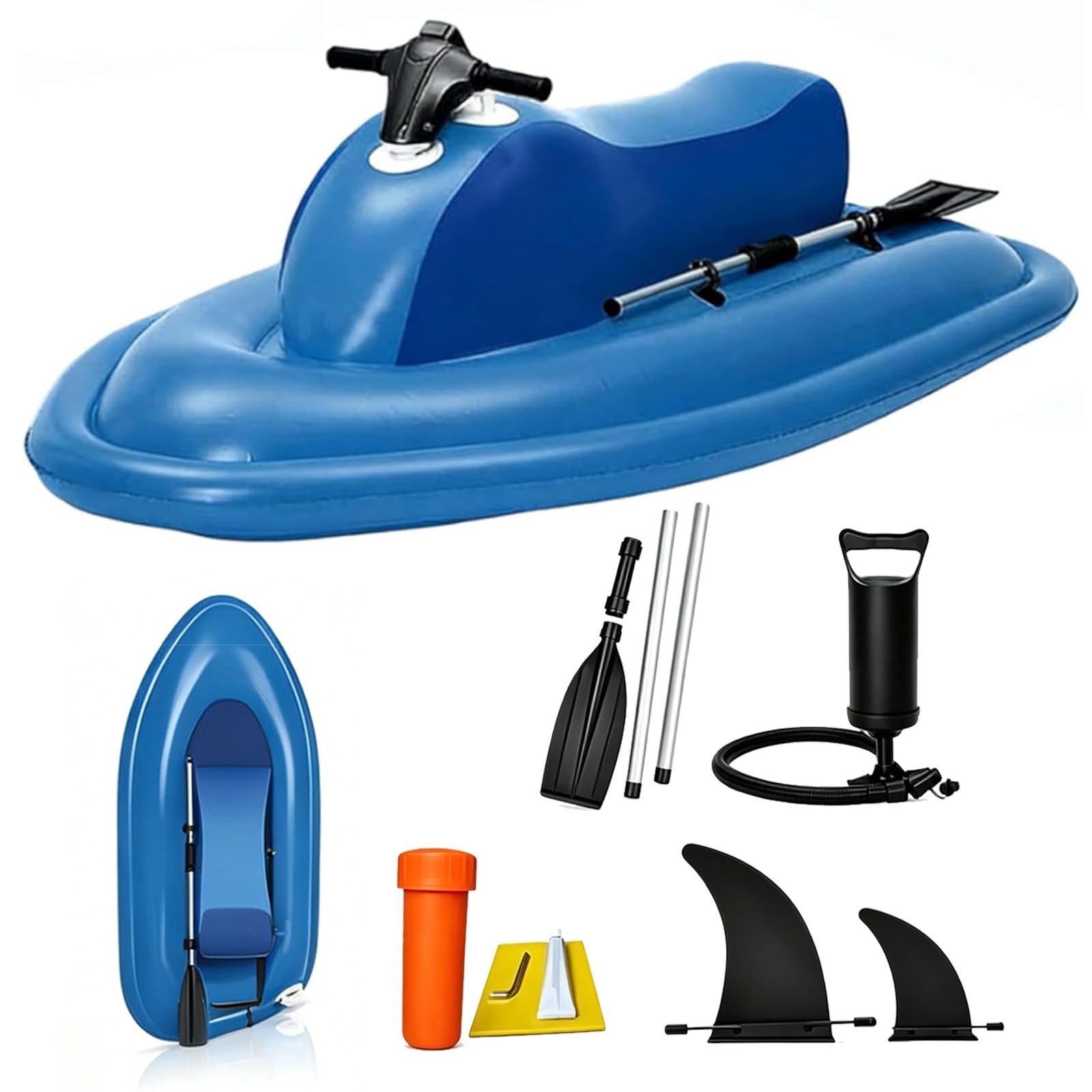 Osnzyc 500W/700W Electric Inflatable Jet Boat & Scooter Combo, 10000mAh Battery Capacity, Portable Jet Ski & SUP Motor for Adults & Kids, Diving, Swimming, Kayaking Nothruster