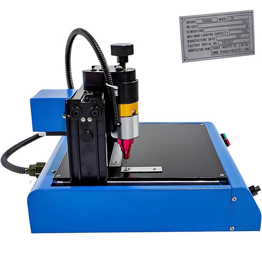 ylpddmm Steel Plate Engraving Machine, Electric Metal Marking Machine 400W, 200x150MM Dot Peen Metal Engraving Machine Numbers Letter Tag Nameplate Engraver Device for Metal&Steel Signs Marking