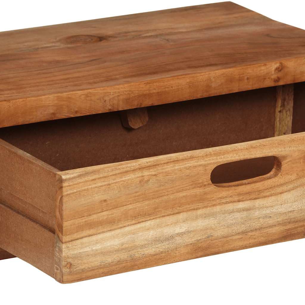 vidaXL TV Schrank, Fernsehschrank mit viel Stauraum, Lowboard für Wohnzimmer Fernseher, HiFi Schrank TV Möbel Fernsehtisch, Massivholz Akazie