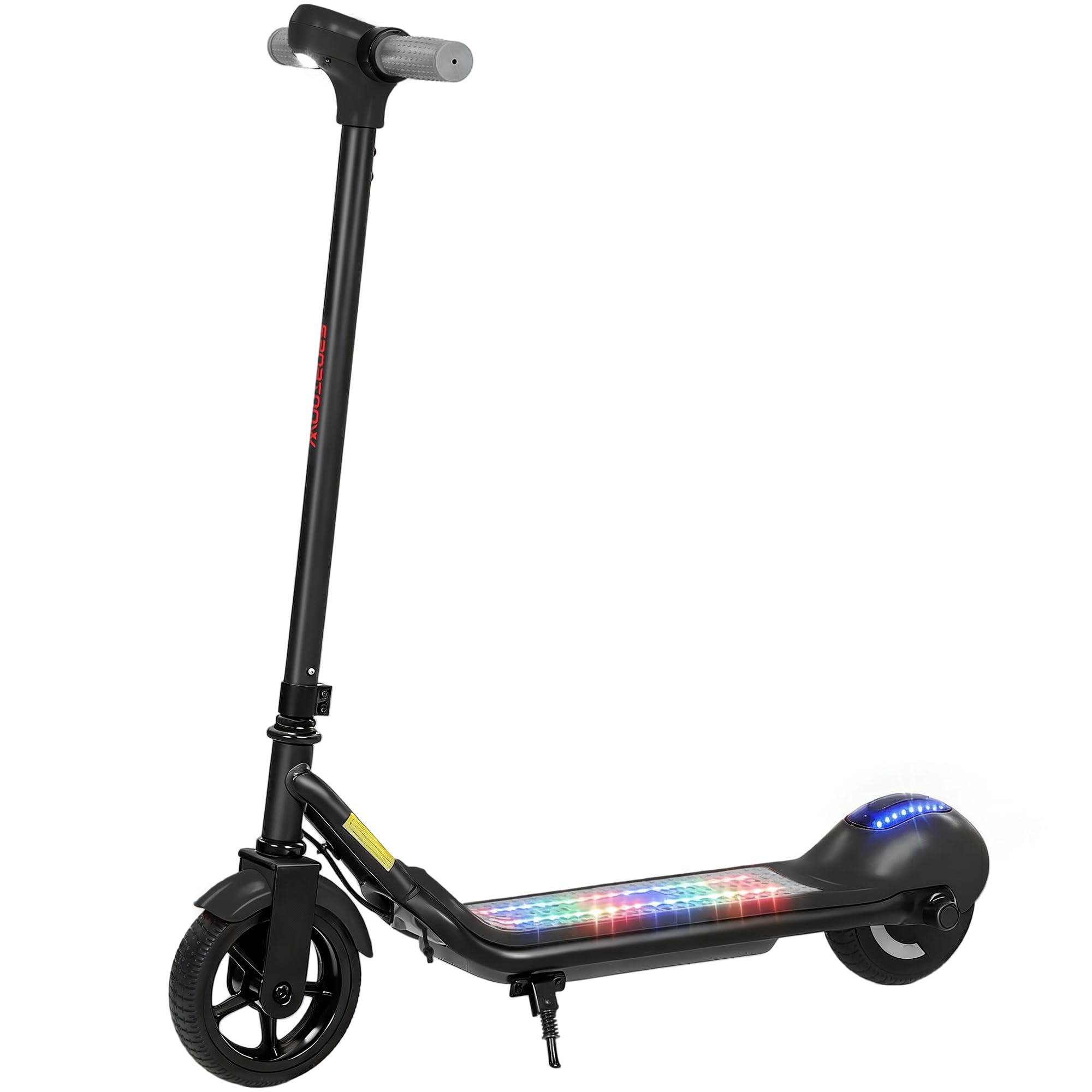 SPORTNOW Electric Scooter for Kids, Lightweight Kids Scooter for Age 6-14 with LED Display, RGB lights, Up to 10km/h, Maximum Range 8km, Kick-to-Start, for Boys and Girls, Black