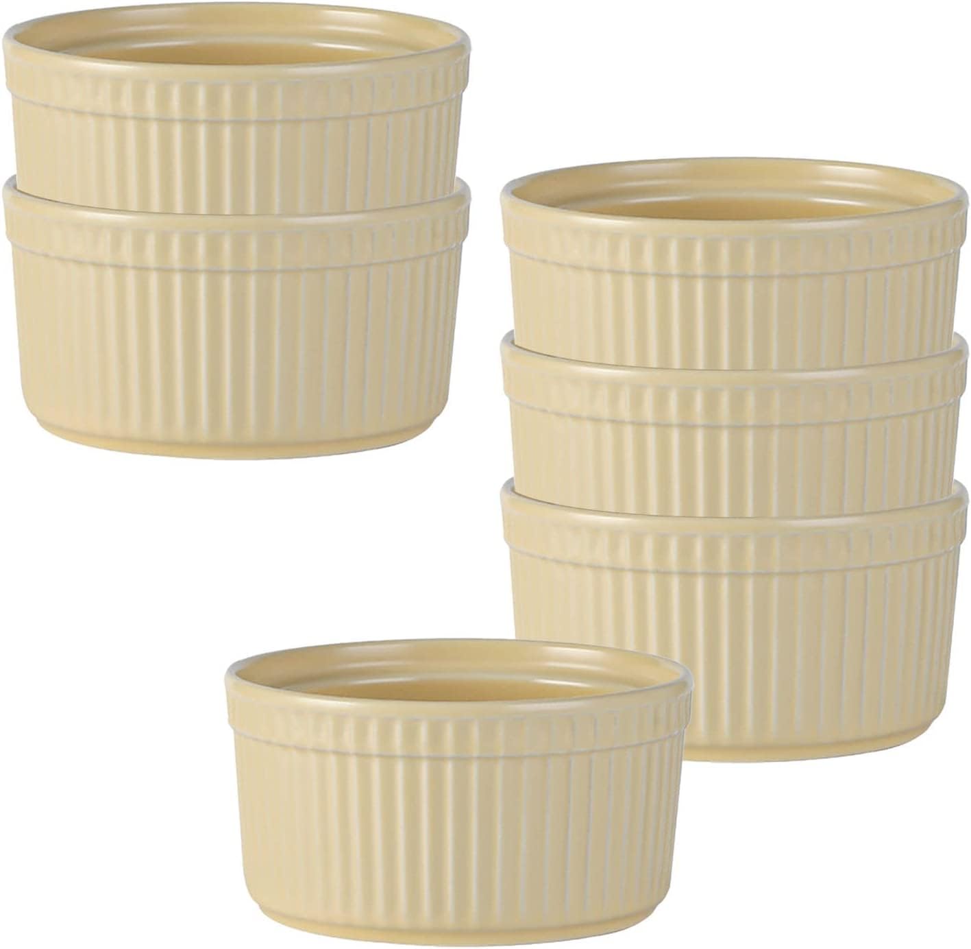 Bol à soupe, bol à riz, bol à déjeuner, ensemble de ramequins, 120 ml, ramequins à crème brûlée, plats à soufflé allant au four, ramequins à soufflé, ramequins for friteuse à air-rose-lot de 2 ( Color