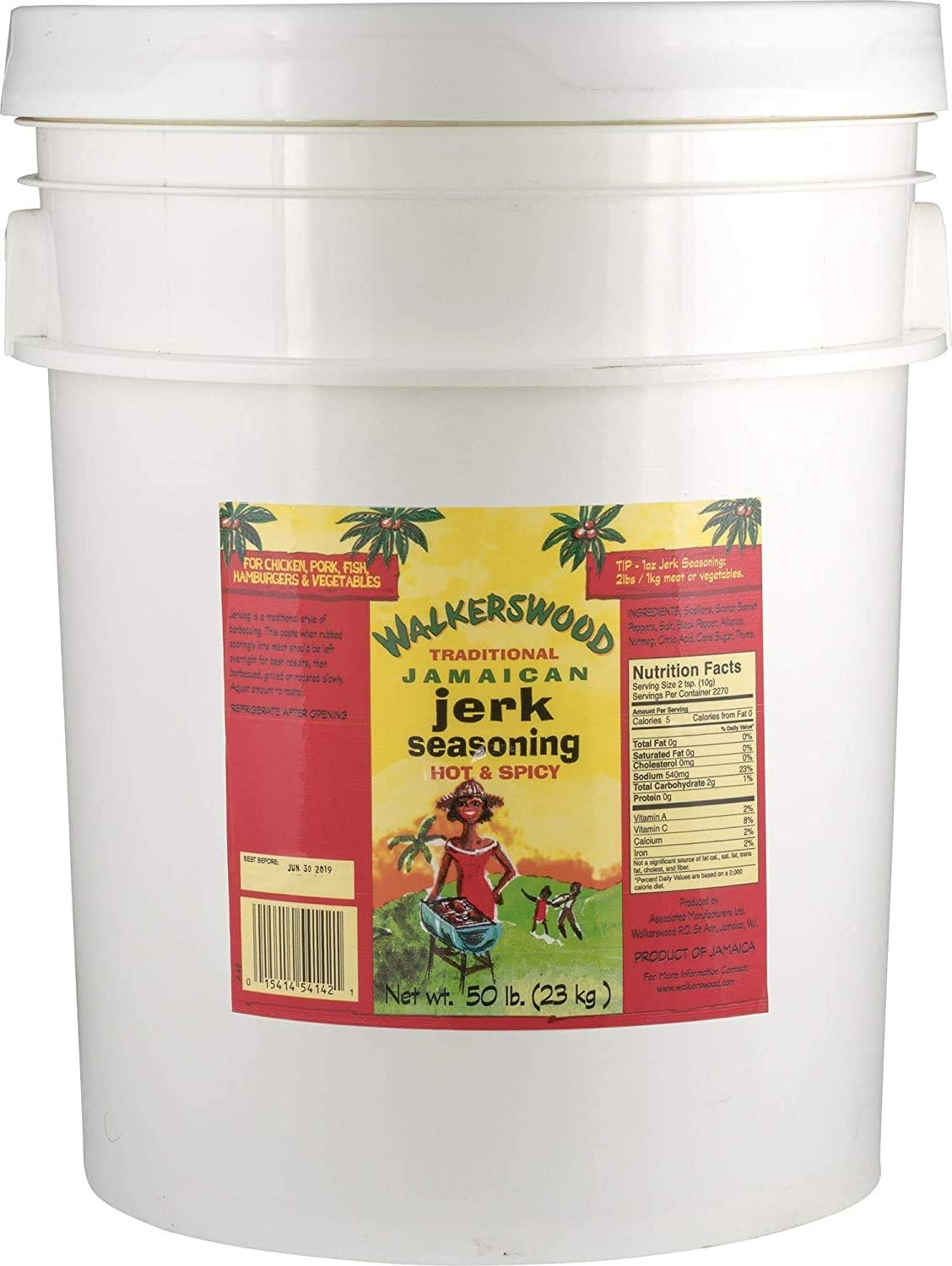 Traditional Jamaican Jerk Seasoning, Hot and Spicy, 50 lb.