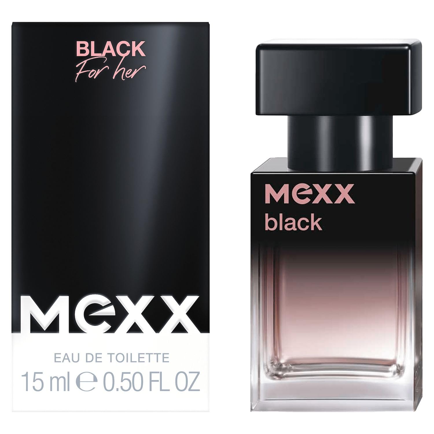 Mexx Black Woda Toaletowa dla Kobiet, o Kwiatowo-Owocowym Zapachu, 15 ml