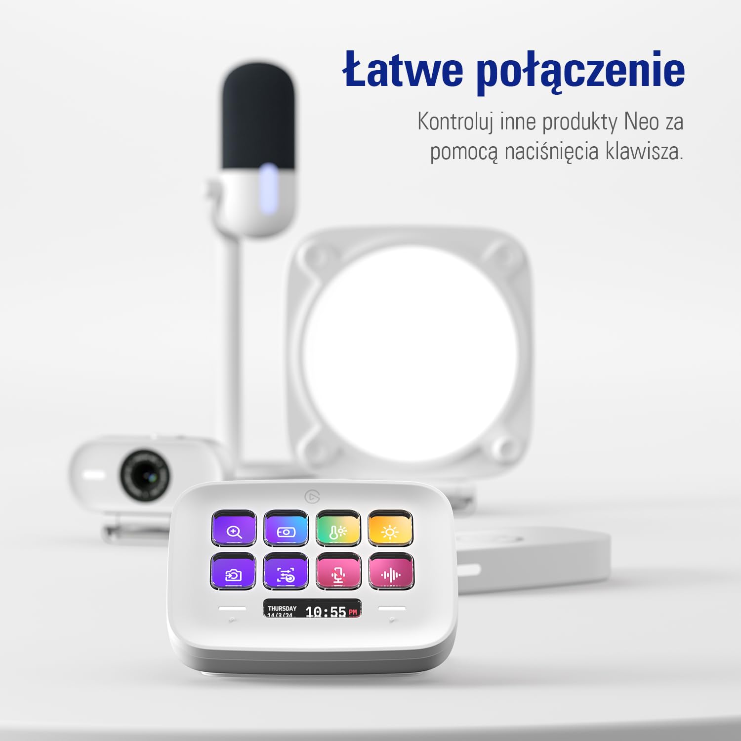 Elgato Stream Deck Neo, 8 konfigurowalnych klawiszy | 2x Touch Points, szybkie zadania - Word, Excel, PowerPoint, Teams, Zoom, Spotify, Mac i PC