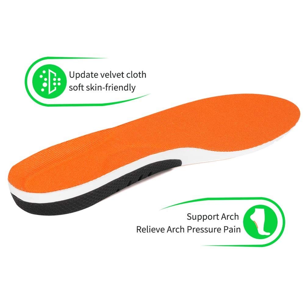 EDDGE Plantillas ortopédicas de Soporte de Arco de TPU for pies Planos, Inserciones de Copa de talón Profundo de Gel for Fascitis Plantar, Zapatos ortopédicos, Suela Acolchada (Size : 35-40)