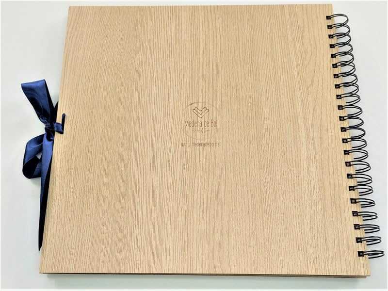 Álbum de Viajes de Madera Personalizado | Álbum para Boda Fabricado en Madera Natural | Regalo ideal Boda