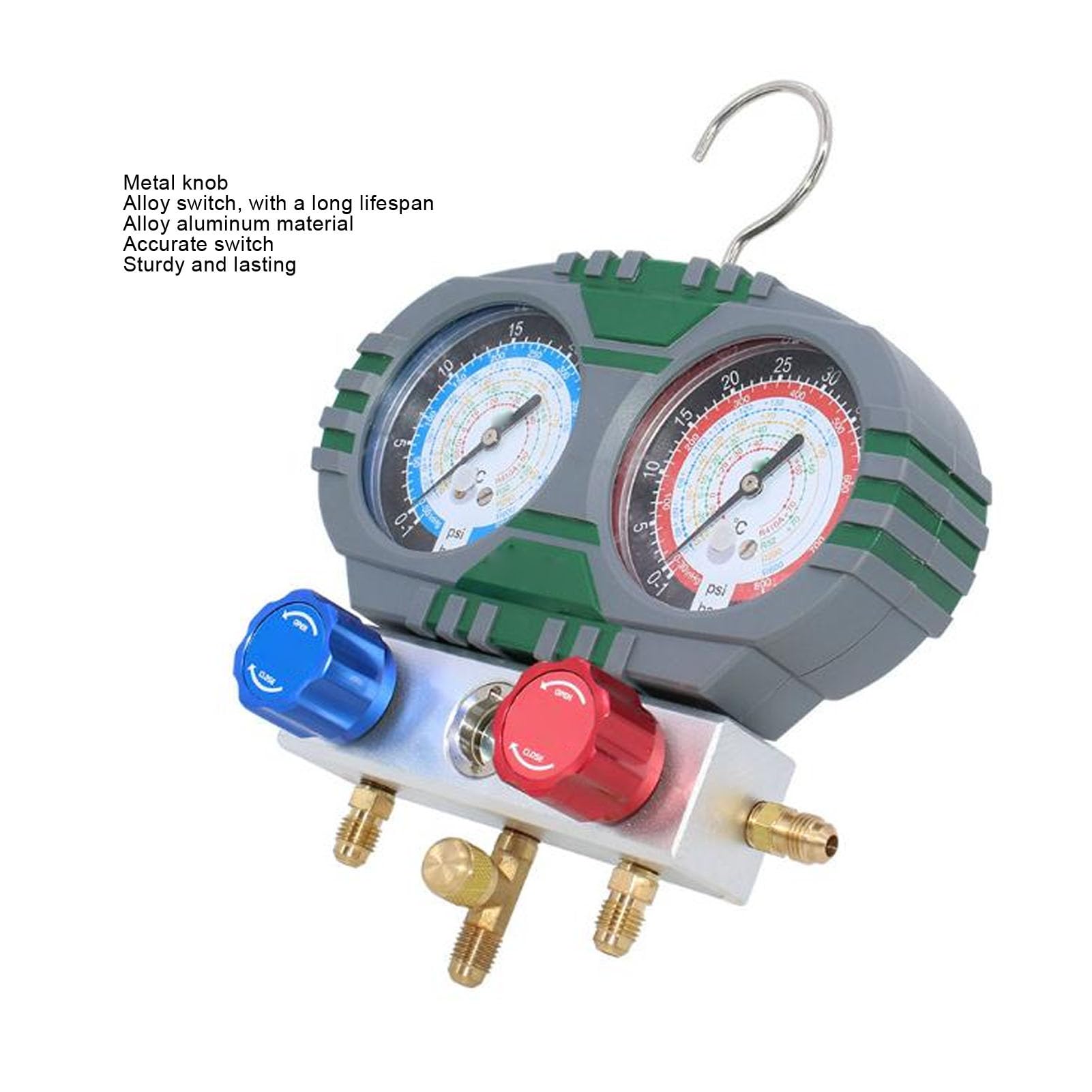 Klimaanlagen‑Manometer‑Satz Duale Manometer 500psi 800psi Doppelschicht‑Stoßschutz Explosionsgeschützte Linse Klimaanlagen‑Lade‑Set für R600 R290 R410a R32‑Systeme