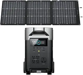 EcoFlow Estação de Energia Delta Pro + Painel Solar 160W EcoFlow DELTA Pro 127V com Painel Solar 160W – Solução Completa em Energia Portátil de Alta Performance, Uso Residencial e Off-Grid