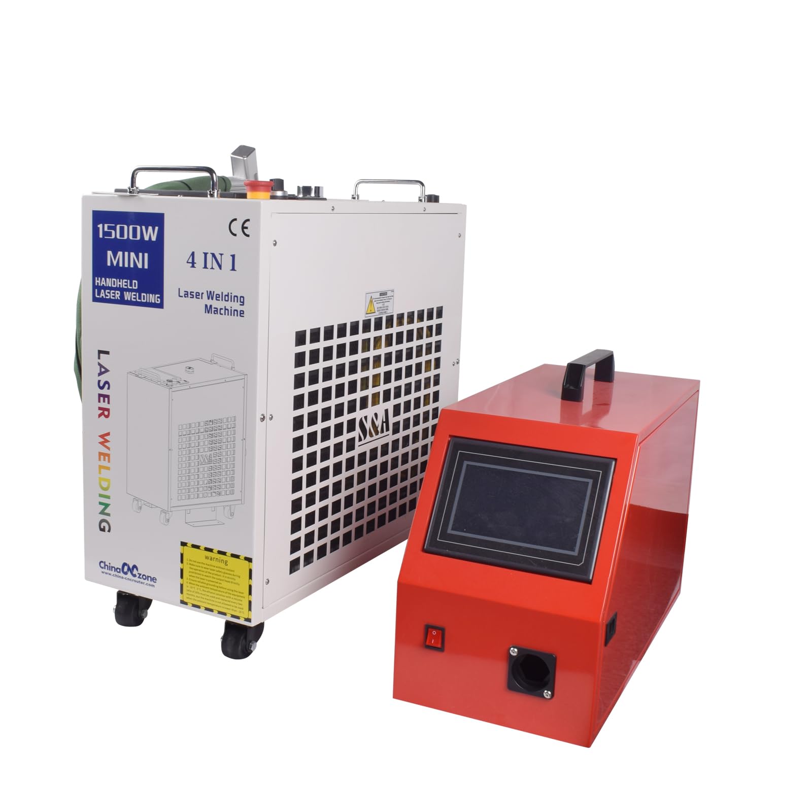 BWT 1500W Handheld Laser Welder 4 in 1, Welding Machine Laser Cleaner Cutting Machine for Stainless Steel, Carbon, Aluminium, with Wire Feeder, Water Cooling, CE Certified, 220V