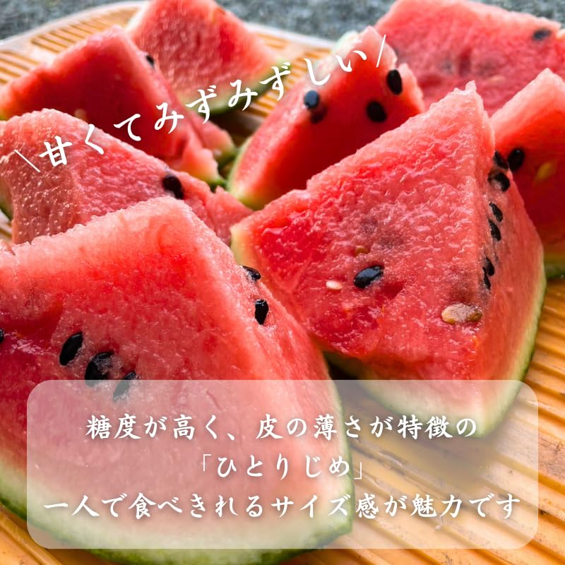 Amazon.co.jp: 熊本 植木スイカ 2.5キロ 2玉 ひとりじめ 等級秀品 小玉
