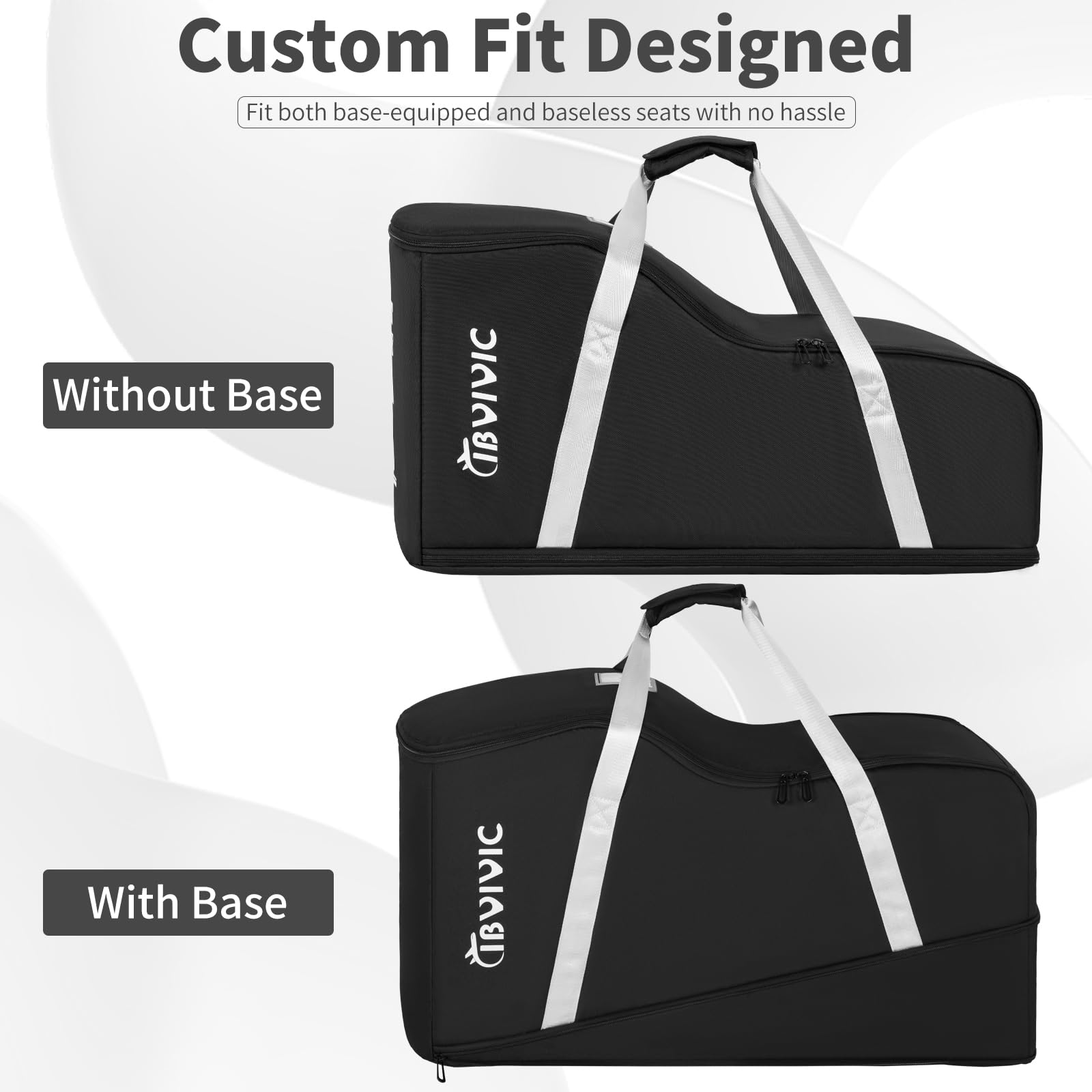 IBVIVIC Sac de voyage pour siège auto compatible avec UPPAbaby Aria et Mesa, noir | Sac de voyage pour siège auto pour bébé
