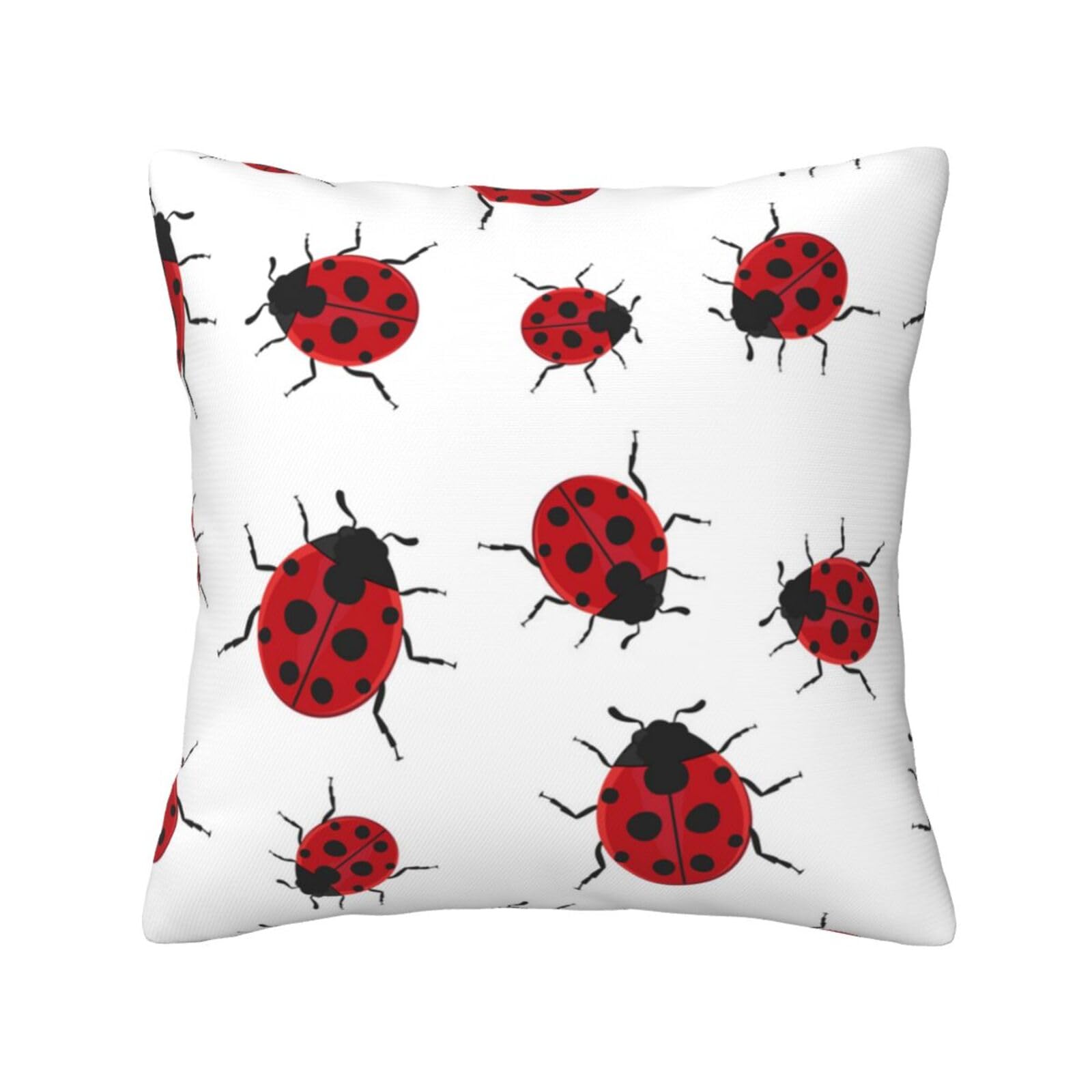 FFSHKOWE ladybug Decorative Throw Pillow Cover Double-Sided Printed Cushion Cover for Sofa Couch Bed Chair 40 x 40cm