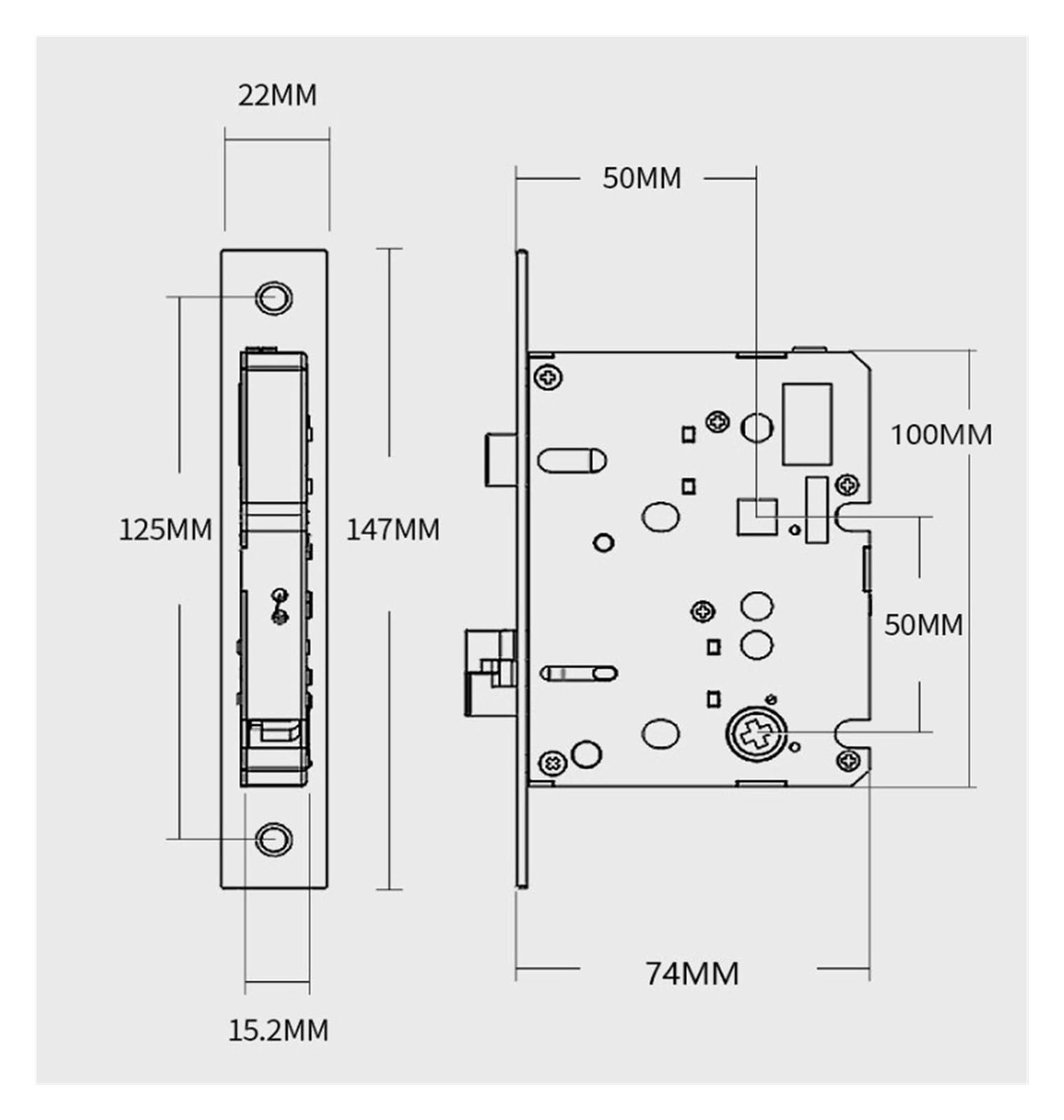 serratura elettrica Serratura digitale Smart Lock con impronta digitale elettronica con tastiera touch TTLock o controllo APP Tuya for la casa intelligente(1 UK)