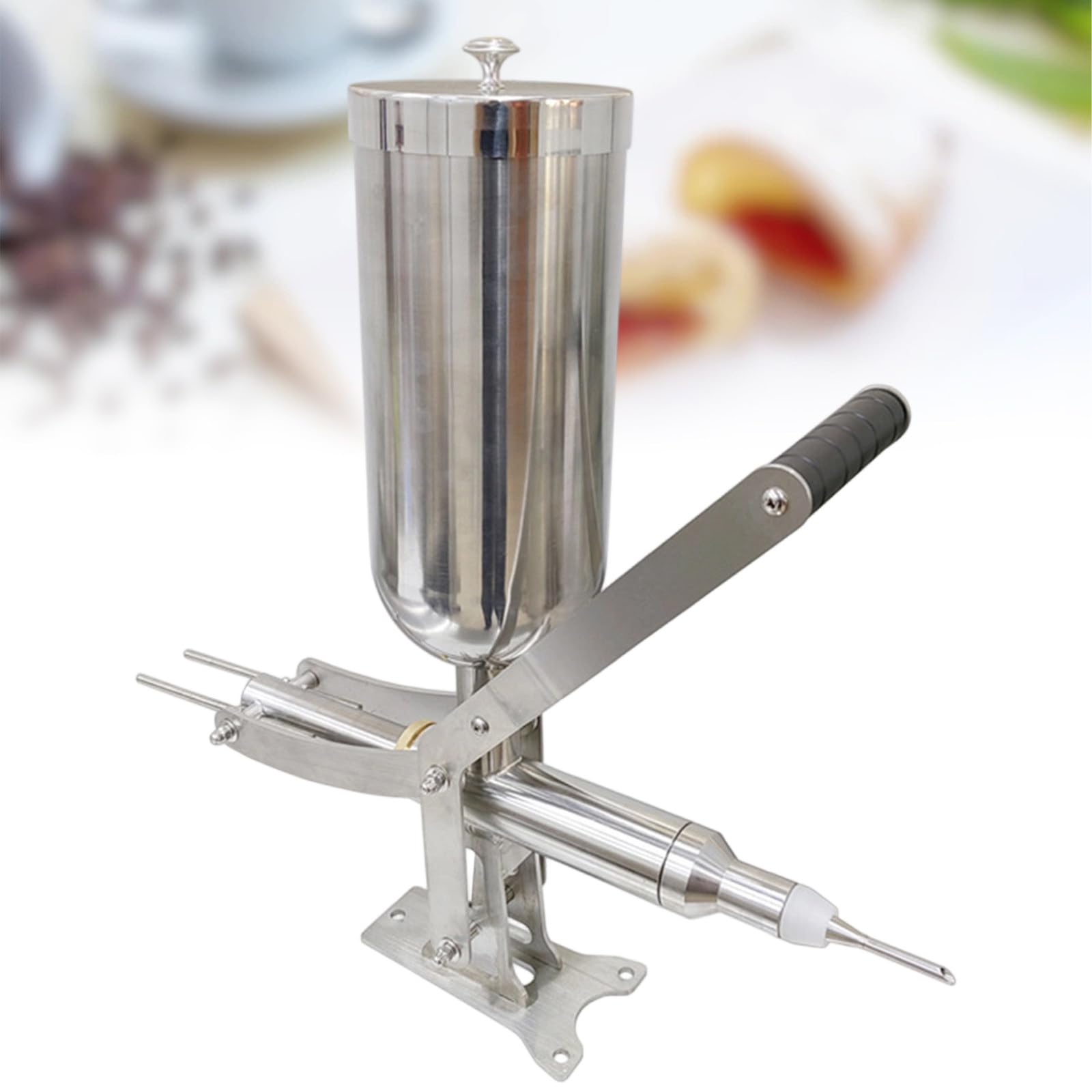 GwlThixion 5L Manual Donut Filler Machine, Stainless Steel Manual Donut Filling Machine Filling, Spanish Churro Filling Machine, for Restaurant Kitchen Bakeries CT-03