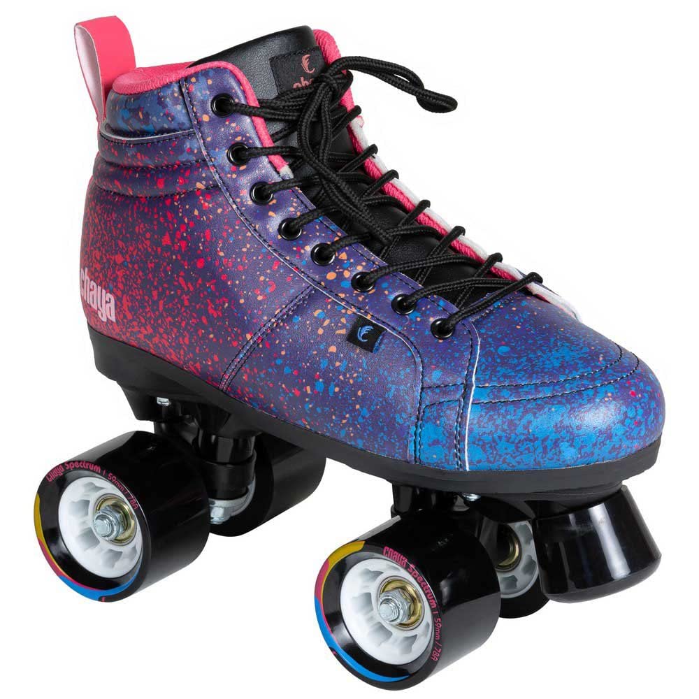 Chaya Rollschuhe Airbrush - Roller Skates für Damen und Herren im Retro-Look für Roller-Disco - Roll-Schuhe in Blau