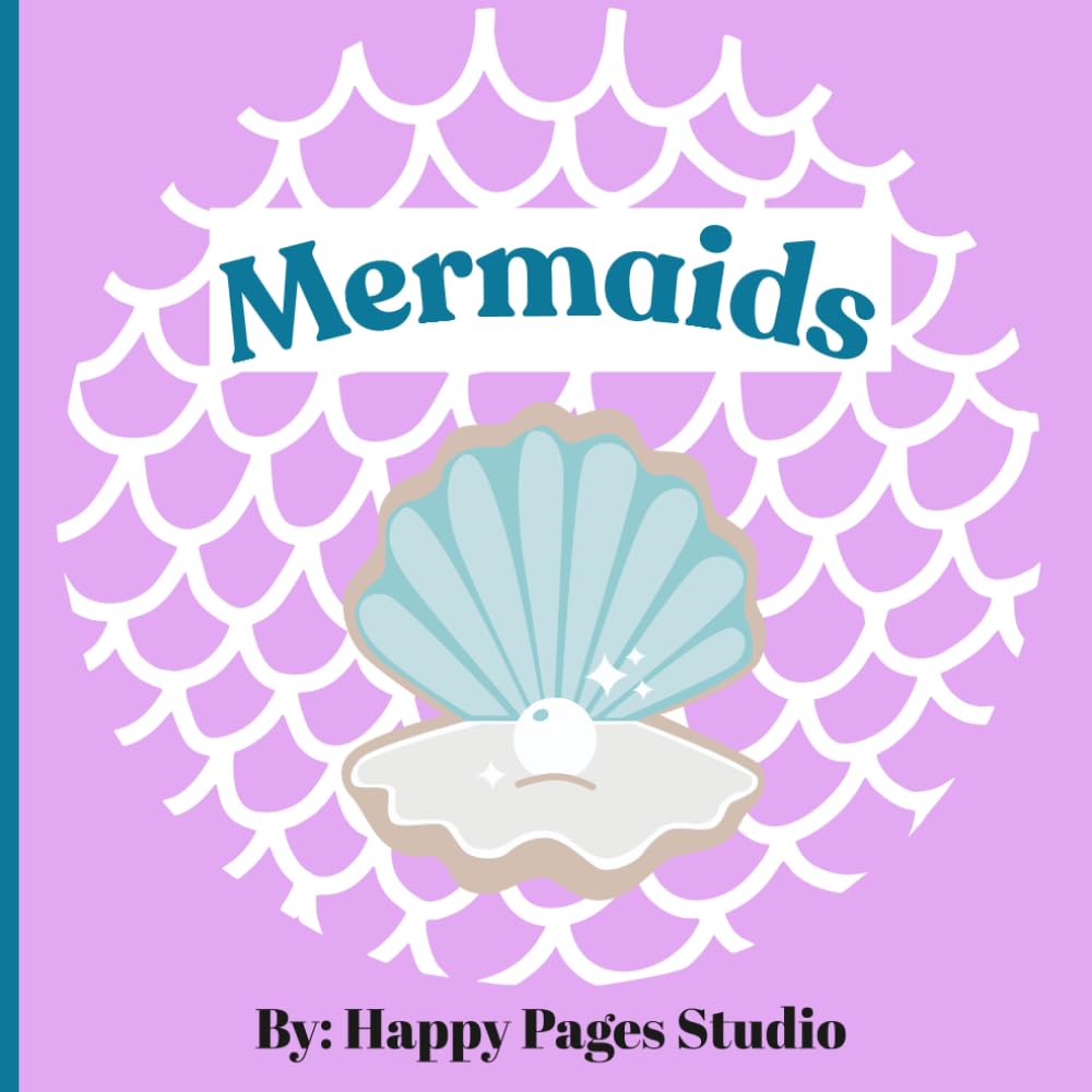 Mermaids: Beautiful Mermaid Coloring Pages for kids/adults | Fun Underwater Adventures, Sea Creatures & Magical Ocean Scenes