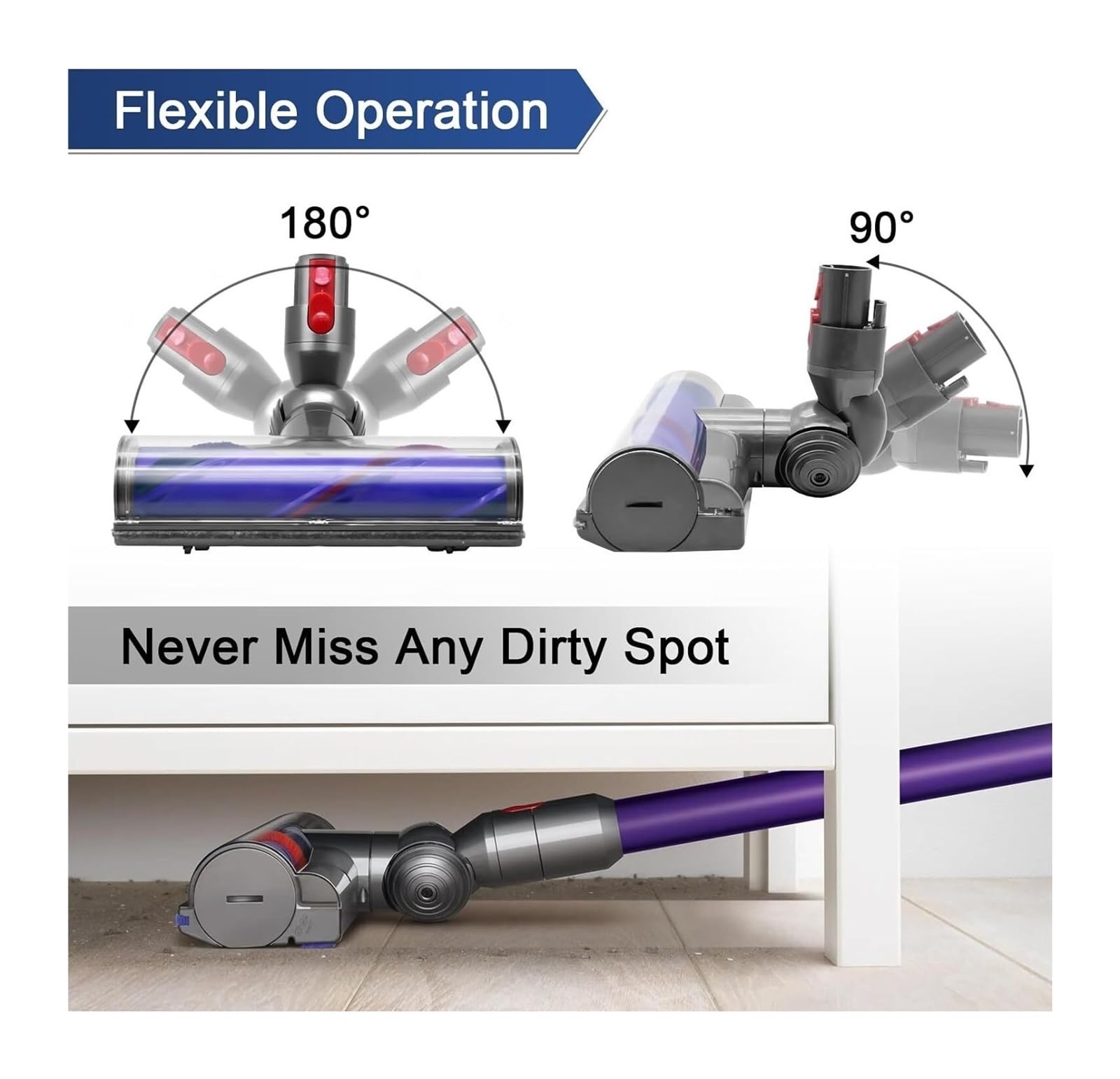 Cepillo de rodillo de vacío, Compatible con Dyson, | Piezas del cepillo del rodillo de cerdas del accesorio del piso de madera dura de V7 V8 V10 V11 V15