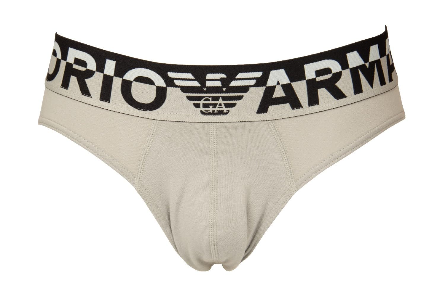Emporio Armani Underwear Men's Men's Brief Megalogo Boxer Briefs, Pebble,