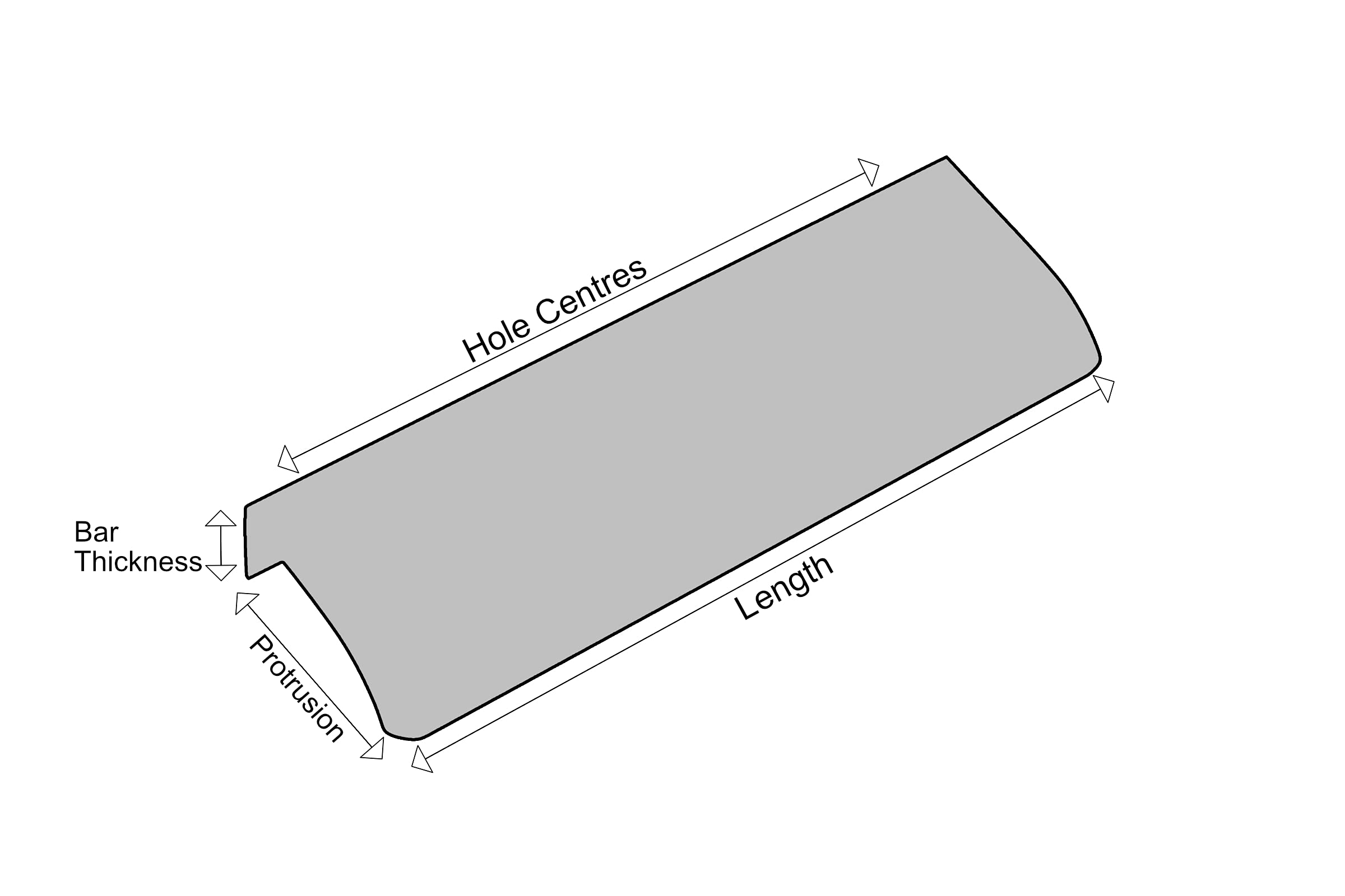 M4TEC Bar Kitchen Cabinet Door Handles Cupboards Drawers Bedroom Furniture Concealed Finger Edge Pull Handle for Wardrobe & Bedroom Cabinet Hardware Chrome. VD3 Series: 96 mm Pack of 10 - Image 4