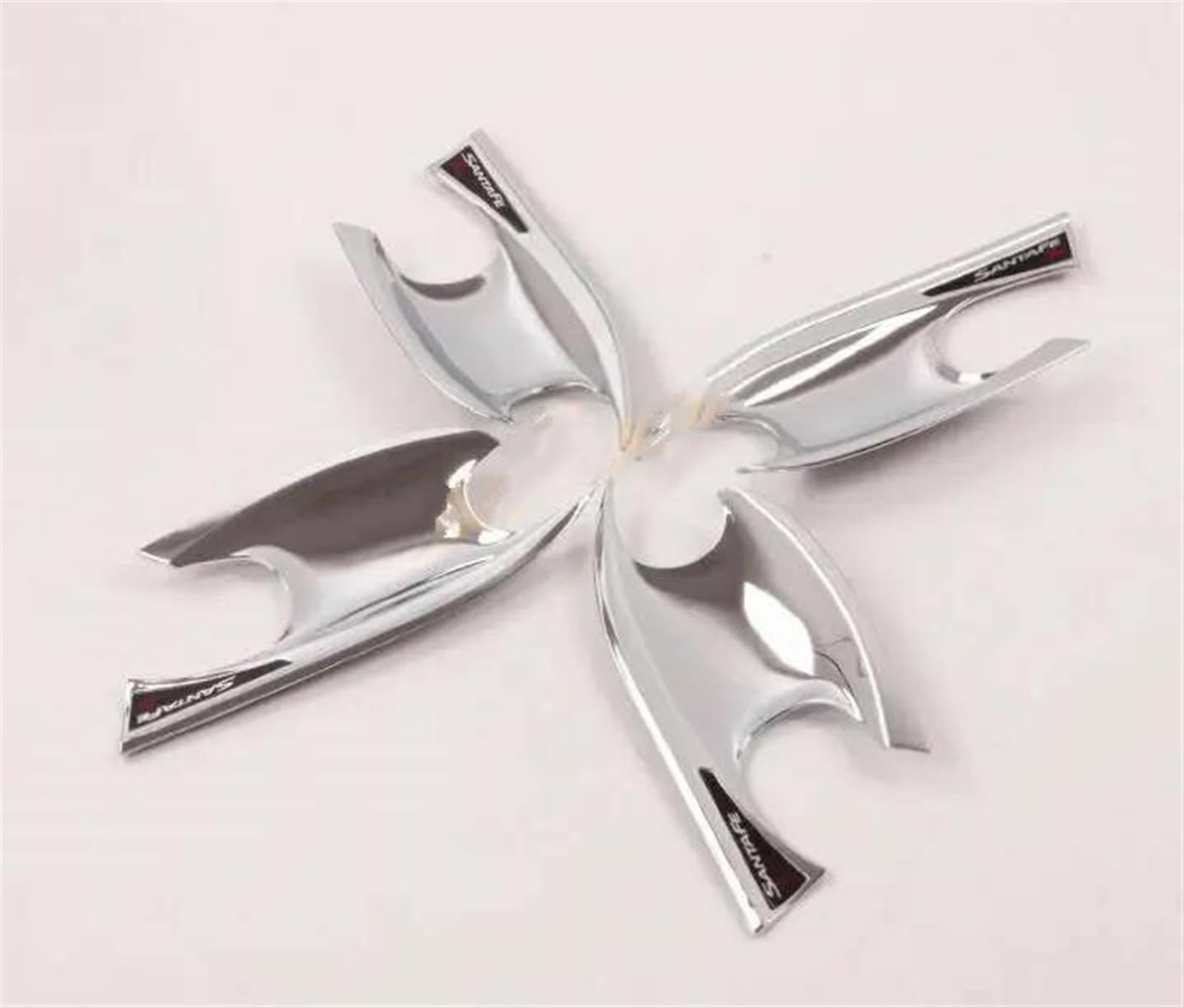 Noheeu C Abs Hrome Door Handle Bowl Over For Hyundai For Santa Fe 2019 2020 2021 Trim Frame Decor Sticker(C)