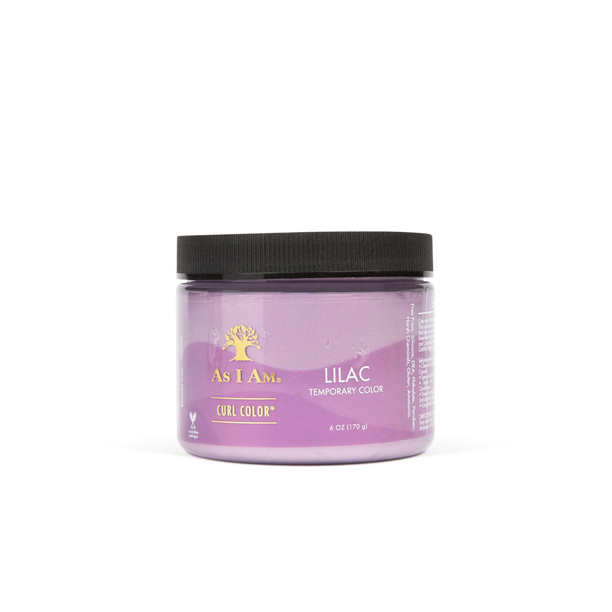 As I Am Curl Color - Lilac - 6 Ounce - Curling Gel - Temporary Color - Medium Hold - Vegan & Cruelty Free