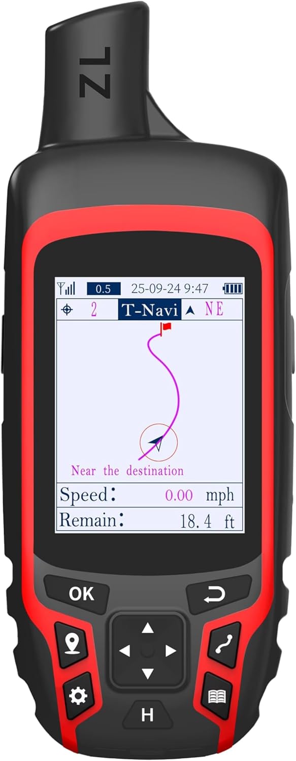 A6 Handheld GPS for Hiking, Rugged Waterproof GPS Navigator with 20 Hr of Battery Life, 2 Navigation Mode, 2.4″ Color Display and GPS Compass, Moon Phase Information A6 Handheld GPS for Hiking, Rugged Waterproof GPS Navigator with 20 Hr of Battery Life, 2 Navigation Mode, 2.4″ Color Display and GPS Compass, Moon Phase Information