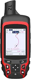 NiesahYan GPS portátil A6 para caminhadas, navegador GPS resistente à prova d'água com 20 horas de vida útil da bateria, 2 modos de navegação, tela colorida de 6 cm e bússola GPS, informações da fase