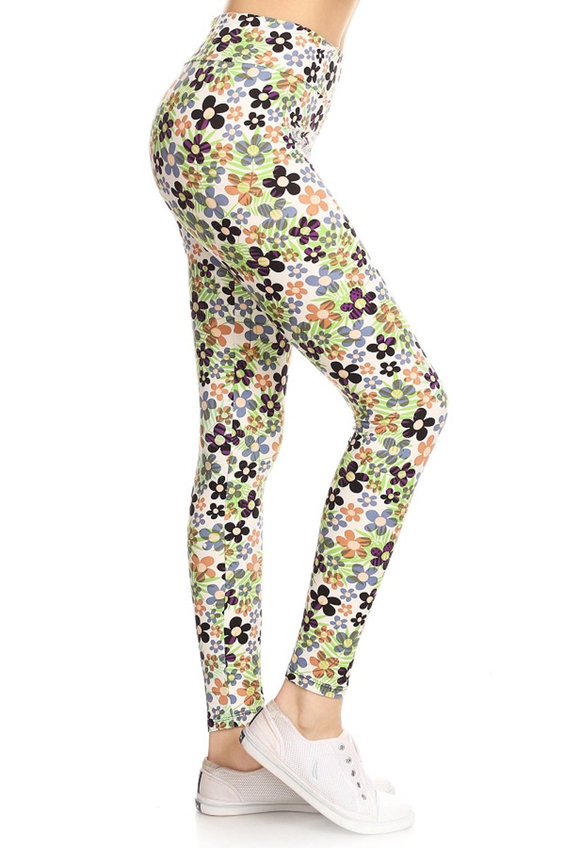 Leggings Depot High Waisted Floral Space Print