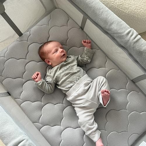 Image of Newton Baby Bassinet Insert for Travel Crib & Playard | Includes Mattress & Sheet - 100% Breathable & Washable, Dual-Layer Cover | Mesh Walls | for Newborns to 15 pounds | Does NOT Include Play Yard