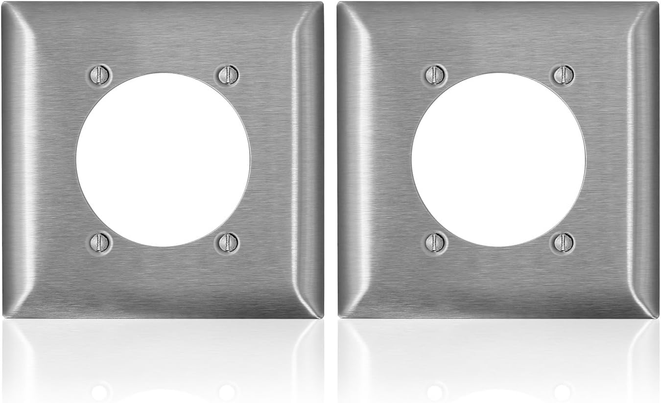 Leviton2-Gang Wallplate, Standard Size, Magnetic Stainless Steel, C-Series, SL701