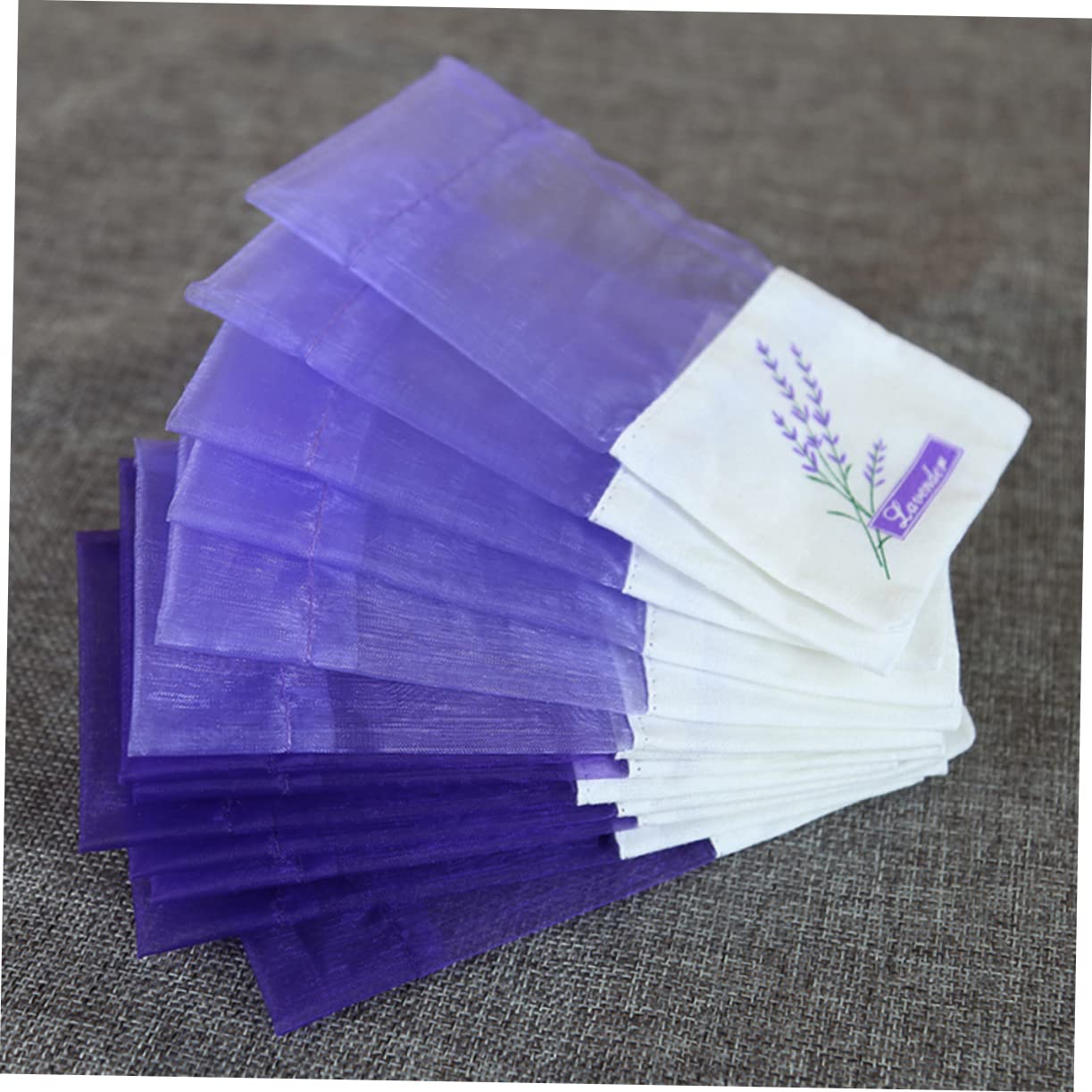 DECHOUS 120stücke Leere Duftbeutel Mit Lavendel-Druck Tragbare Kordelzug-säckchen Helllila Für Kräuter Und Duftstoffe Für Schränke Und