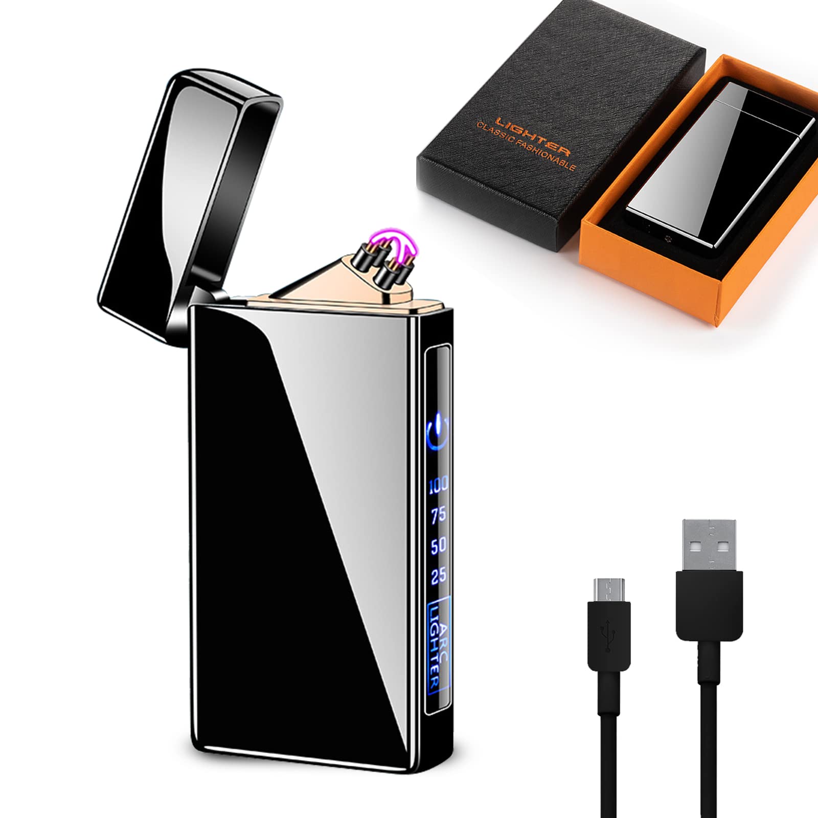 Amazon.co.jp: TIKIUKI 電子ライター メタルケース クール